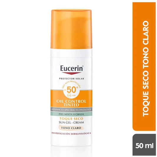 Eucerin Protector Solar Facial Oil Control Toque Seco Con color