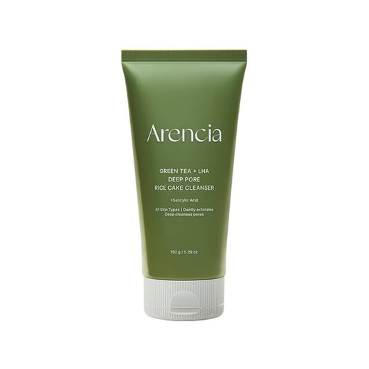 Arencia - Limpiado Facial con Té Verde y LHA Green Tea + LHA Deep Pore Rice Cake Cleanser