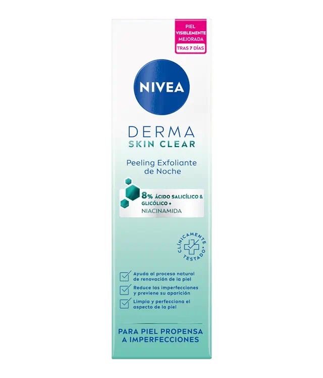 nivea Derma Skin Clear Peeling Exfoliante de Noche