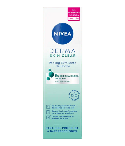 nivea Derma Skin Clear Peeling Exfoliante de Noche